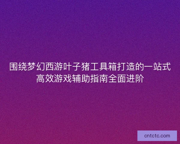 围绕梦幻西游叶子猪工具箱打造的一站式高效游戏辅助指南全面进阶